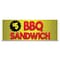 Signmission $5 BBQ Sandwich Banner Concession Stand Food Truck Single Sided B-120-30001 - alternate 1